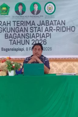STAI Ar Ridho Bagansiapiapi Gelar Sertijab Pejabat Struktural dan Persiapan Transformasi Menuju Institut