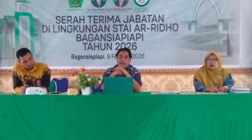 STAI Ar Ridho Bagansiapiapi Gelar Sertijab Pejabat Struktural dan Persiapan Transformasi Menuju Institut