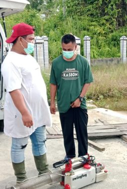 Puskesmas Bagansiapiapi Lakukan Fogging Fokus di Bagan Barat Usai Temukan Kasus DBD Positif